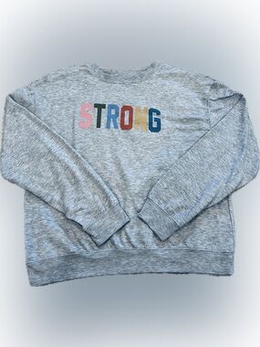 Miken Heather Gray Sweatshirt with Multicolor STRONG Graphic